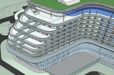 Modern Multi-Story Hotel Model in SketchUp-BIM WORLD