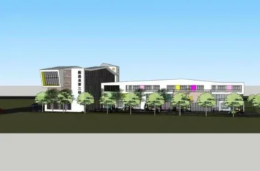 Multi-Story Modern Kindergarten Campus Model | Nanchang County Third Preschool Architecture in SketchUp-BIM WORLD