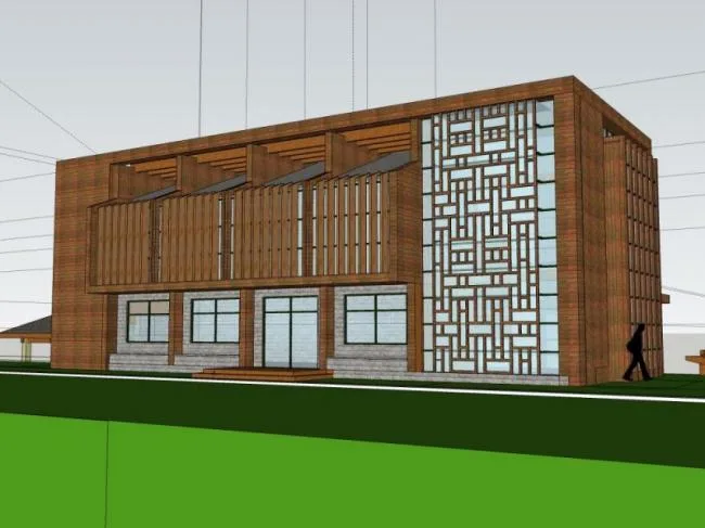 Sketchup Business Model | Clubhouse, Modern Style