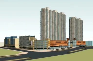 Modern High-Rise Residential with Ground Floor Retail and Commercial Podium in SketchUp-BIM WORLD