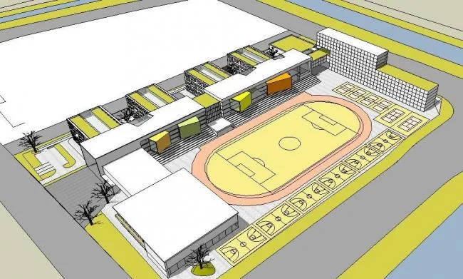 Sketchup School Model | Multi story School, Teaching Building, Modern Style, Educational Architecture