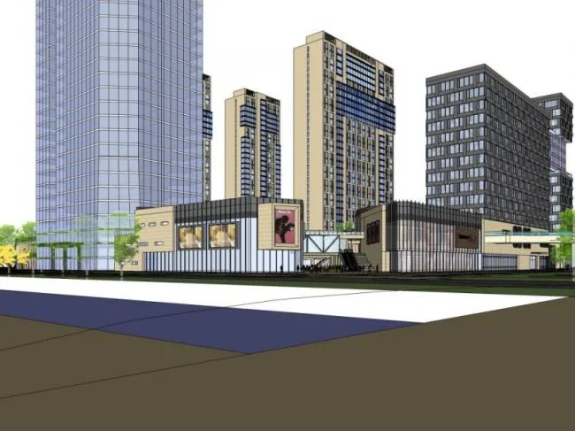 Sketchup Complex Model | Super High rise Commercial Complex, Modern Style