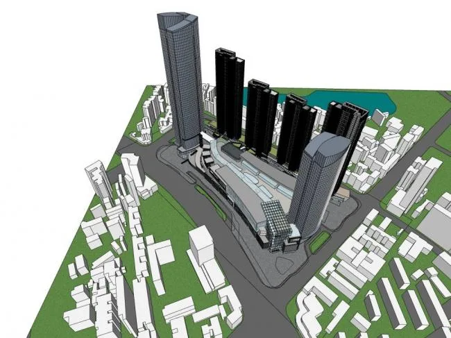 Sketchup Complex Model | Super High rise Commercial Complex, Office, Modern Style