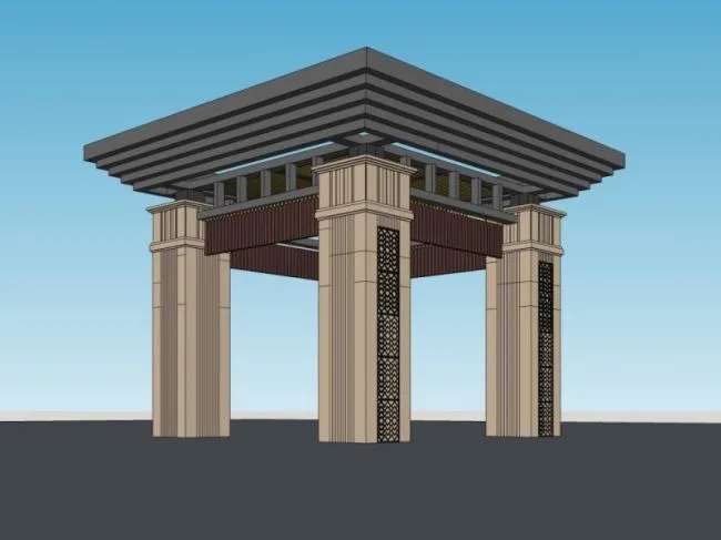 Sketchup Sketch Model | Pavilion, Classical Style, Sketch