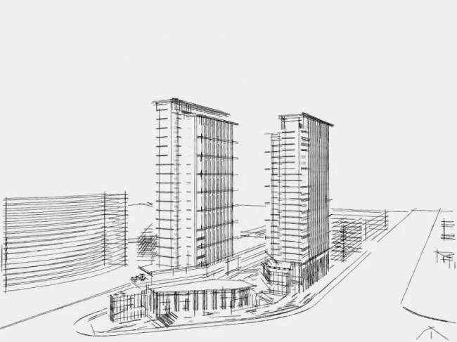 Sketchup Complex Model | Multi story High rise Complex, Residential, Ground Floor Commercial, Classical Style