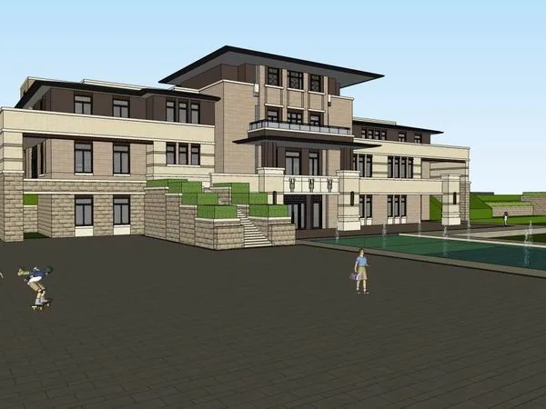 Sketchup Residential Model | Multi story Chongqing · Xiexin Star Metropolis Club, Residential, Classical Style