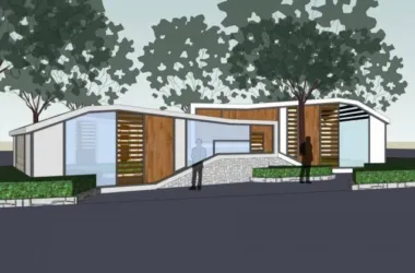 Modern Single-Story Public Toilet Sketchup Model-BIM WORLD