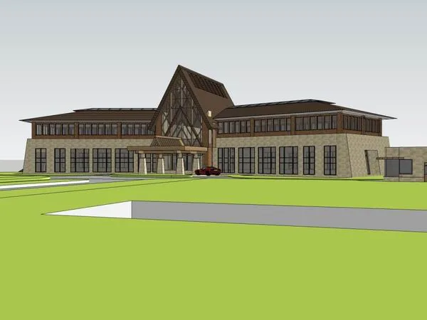 Sketchup Residential Model | Multi story Entertainment and Commercial Clubhouse, Classical Style