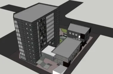 Modern Multi-Story Office Building Model in SketchUp-BIM WORLD