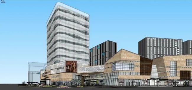 Sketchup Complex Model | Multi story Commercial Complex, Office, Modern Style
