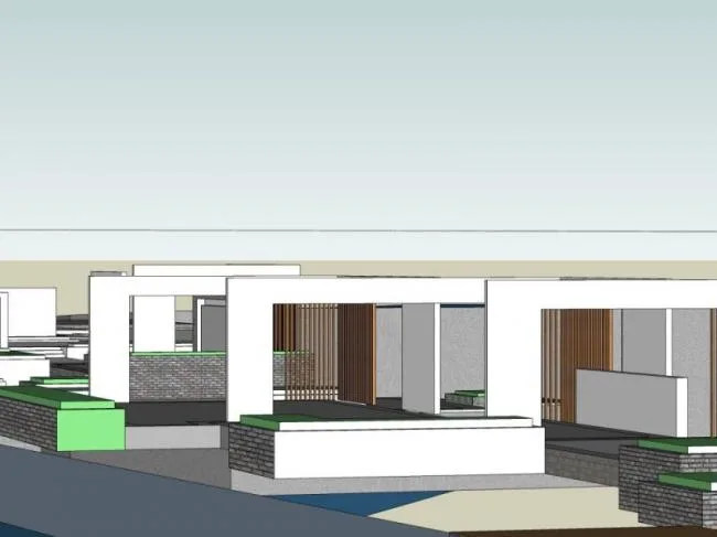 Sketchup Cultural Model | Multi story Academy Square, Cultural Architecture, Chinese Style