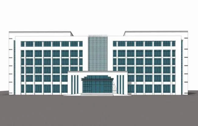 Multi-Story Office Building Model in New Huizhou Style Using SketchUp