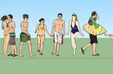 SketchUp Material Model | Beach Vacation 2DSU Scenery & Character Components-BIM WORLD