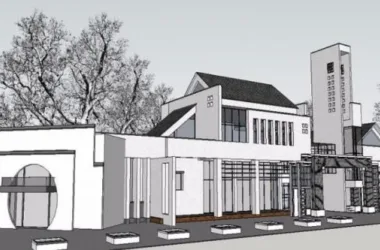 Modern Multi-Story Office Building in Chinese Style | SketchUp Model-BIM WORLD