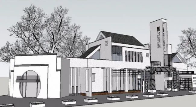 Modern Multi-Story Office Building in Chinese Style | SketchUp Model