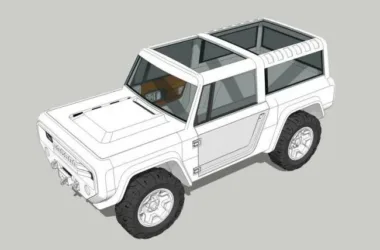 Modern SketchUp Material Model for Jeep Vehicle Components-BIM WORLD