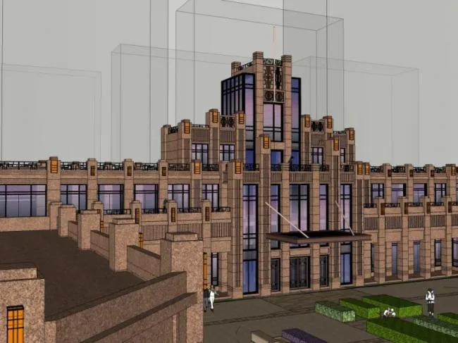 Sketchup Residential Model | European style entrance, classical style