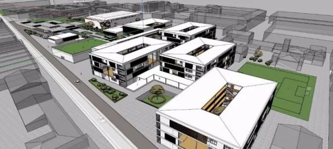 Sketchup School Model | Multi story School, Campus Educational Architecture, Modern Style