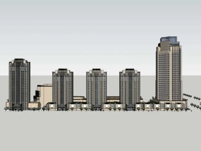 Sketchup Office Model | Office Building Design for a Headquarters Base, High Rise Office Building, Classical Style