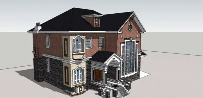 Sketchup Villa Model | Solo Villa, Modern Style