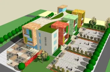 Modern Multi-Story Kindergarten Design | Educational Architecture in SketchUp-BIM WORLD
