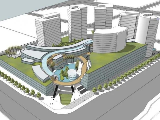 Sketchup Complex Model | Multi story Commercial Complex, Modern Style