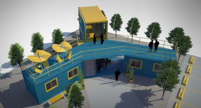 Sketchup Office Model | Container Office Area, Modern Style