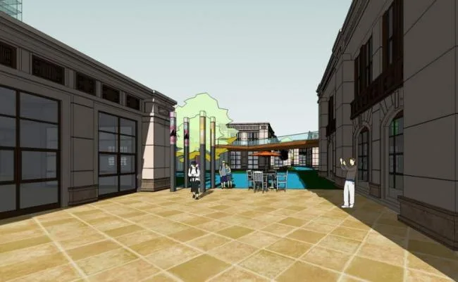 Sketchup Business Model | Multi layered decentralized business, neoclassical style