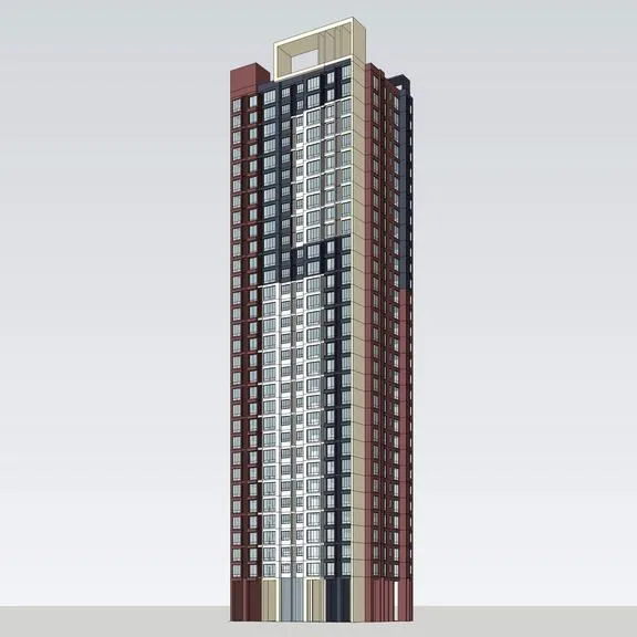 Sketchup Residential Model | High rise Residential Buildings, Residential Buildings, Modern Style
