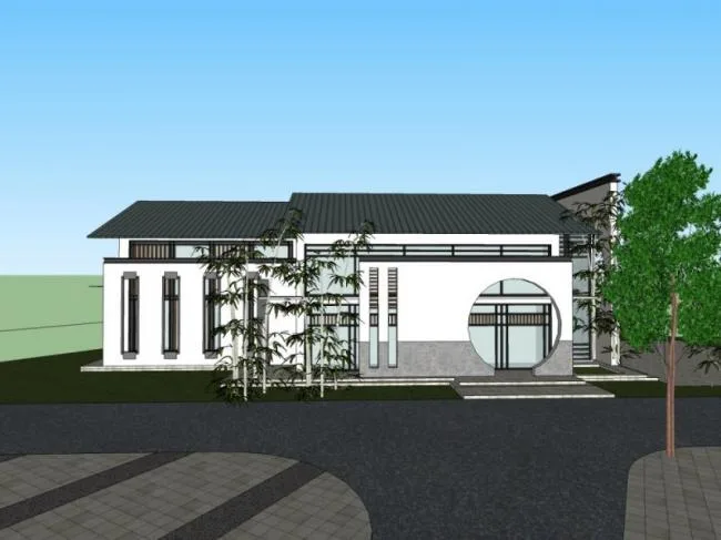 Sketchup Business Model | Clubhouse, Modern Chinese Style