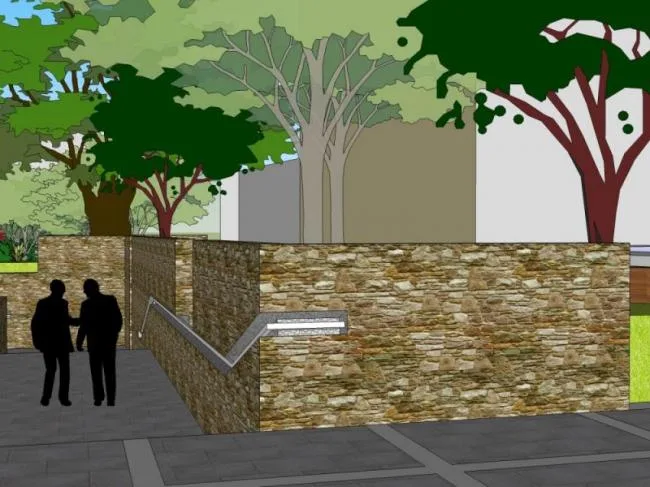 Sketchup Landscape Model | Square Landscape, Modern Style