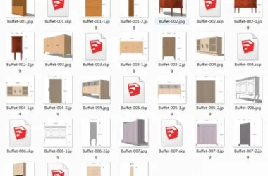 SketchUp Materials for Dining Cabinets and Architectural Models-BIM WORLD