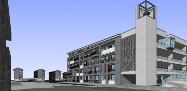 Sketchup School Model | Multi story School, Campus Educational Architecture, Modern Style