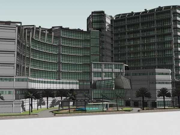 Sketchup Hospital Model | High rise Hospital, Medical, Modern Style