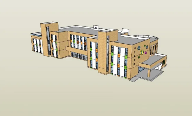 Modern Multi-Story Kindergarten Design | Educational Architecture in SketchUp