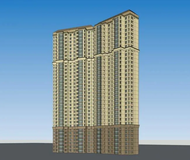Sketchup Residential Model | High rise Residential Buildings, French Style, Classical Style