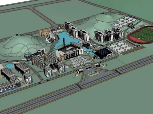 Sketchup School Model | Multi story School, Campus Educational Architecture, Modern Style