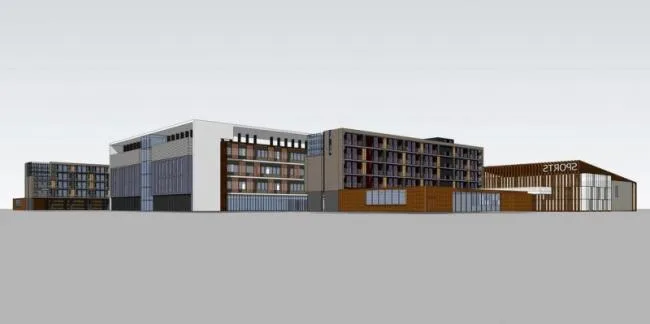 Sketchup School Model | Multi story School, Campus Educational Architecture, Modern Style