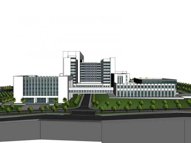 Sketchup Office Model | Administrative Center Planning Office Building, Multi story High rise, Modern Style