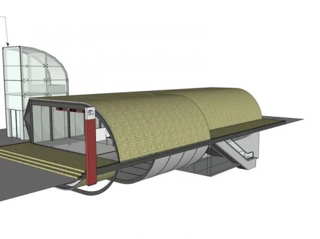 Sketchup Station Road Bridge | Subway Station Entrance/Exit, Modern Style