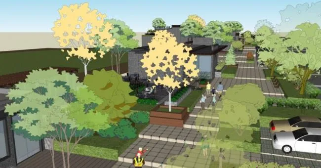 Sketchup Landscape Model | Park Landscape, Street Landscape, Modern Style