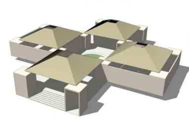 Modern Style Sketchup Model: Wellington Pool Dressing Room-BIM WORLD