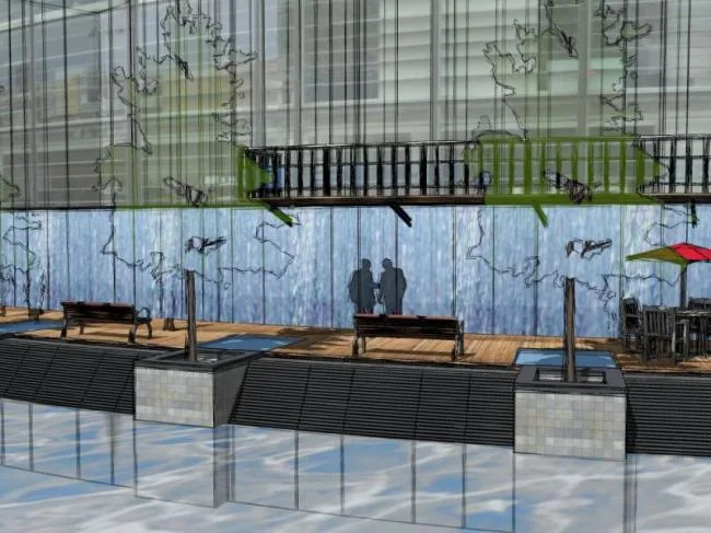 Sketchup Landscape Model | Waterfront Landscape, Modern Style