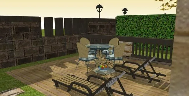 SketchUp Double Split Villa Model in European Neoclassical Style
