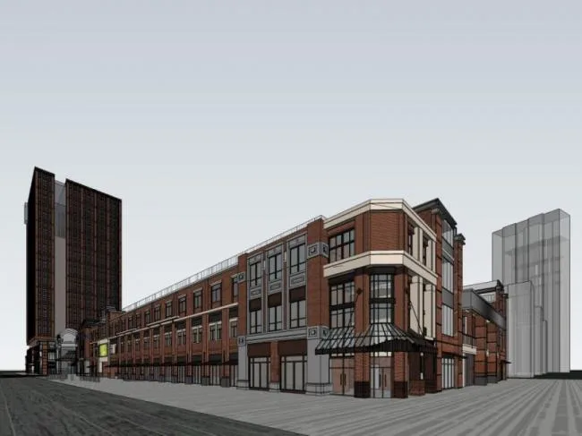 Sketchup Complex Model | Multi story Commercial Complex, Office Building, Commercial Shopping Center, Classical Style