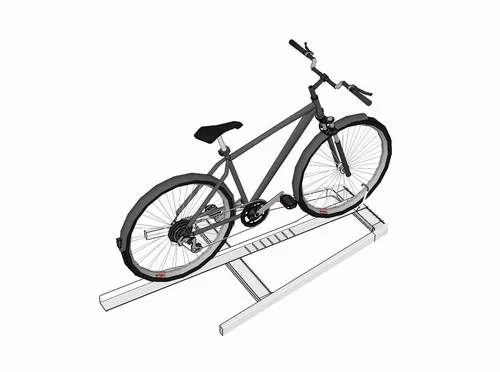 SketchUp Bicycle Model with Custom Material Components