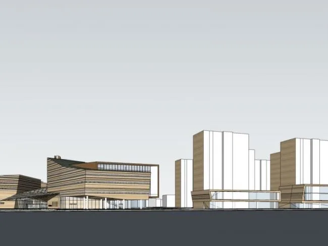 Modern Multi-Story Hotel Model in SketchUp