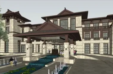 SketchUp Villa Model | Solo Villa in Southeast Asian Classical Style-BIM WORLD