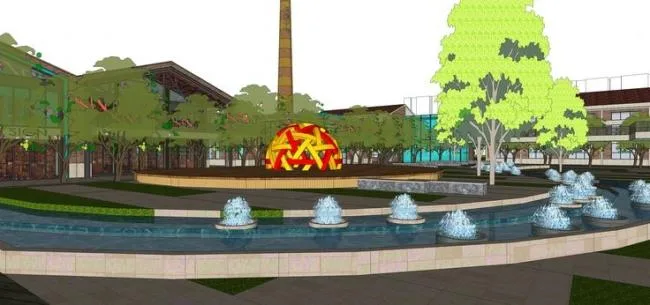 Sketchu Industrial Factory | Multi story Factory Renovation Planning Project, Industrial Architecture, Water Landscape, Modern Style