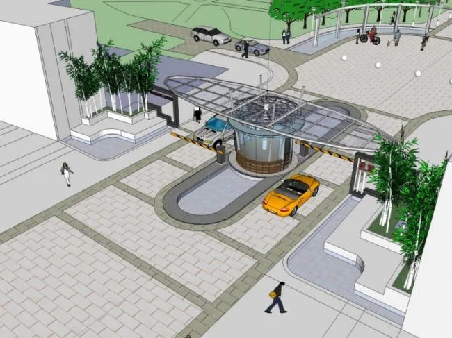 Sketchup Landscape Model | Community Landscape, Residential Landscape, Modern Style